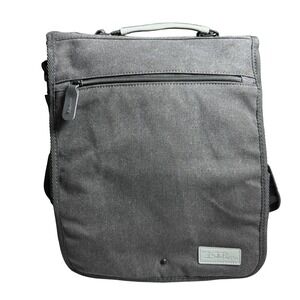 Bella Russo Black Travel Organizer / Tech Bag Multi-Pocket Messenger Bag Laptop